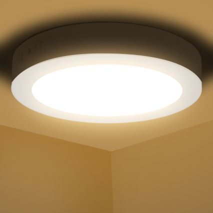 Aigostar - LED-Deckenanbauleuchte LED/12W/230V d 17,4 cm 3000K weiß