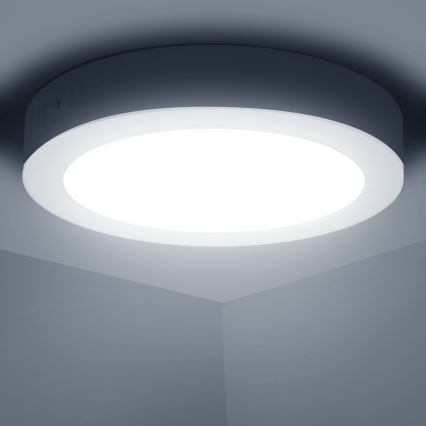 Aigostar - LED-Deckenanbauleuchte LED/12W/230V d 17,4 cm 6500K weiß