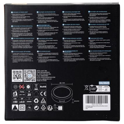 Aigostar - LED-Deckenanbauleuchte LED/18W/230V d 22,6 cm 4000K weiß