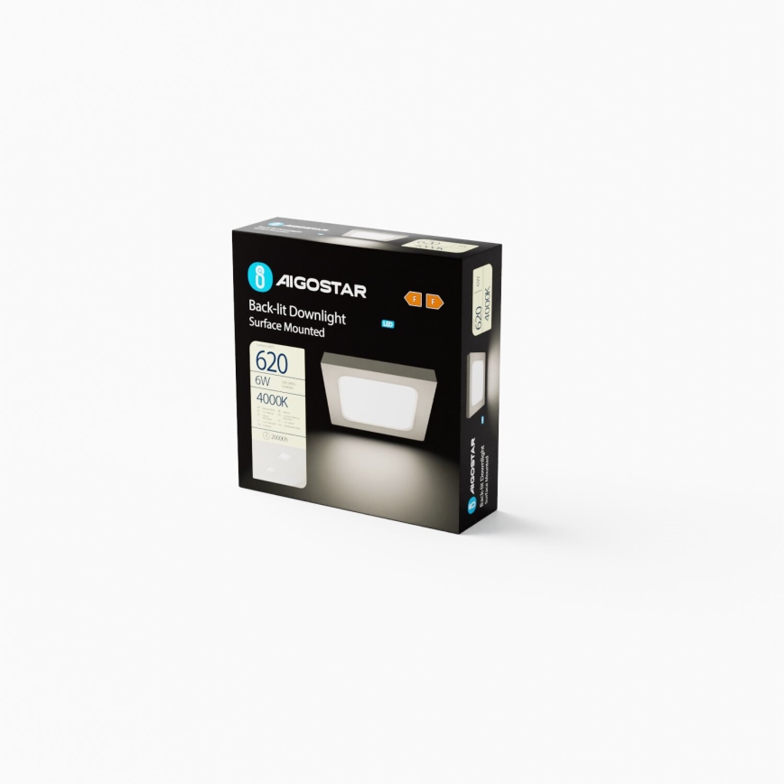 Aigostar - LED-Deckenanbauleuchte LED/6W/230V 12,2x12,2 cm 4000K weiß
