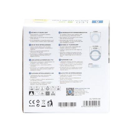 Aigostar - LED-Deckenanbauleuchte LED/6W/230V d 12,3 cm 3000K weiß