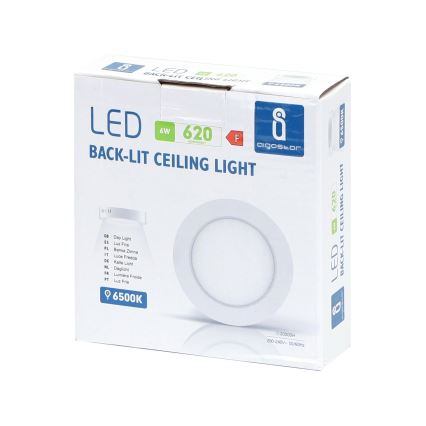 Aigostar - LED-Deckenanbauleuchte LED/6W/230V d 12,3 cm 3000K weiß