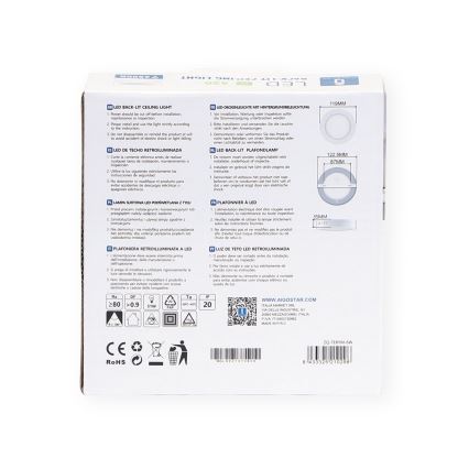 Aigostar - LED-Deckenanbauleuchte LED/6W/230V d 12,3 cm 3000K weiß