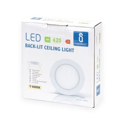Aigostar - LED-Deckenanbauleuchte LED/6W/230V d 12,3 cm 4000K weiß