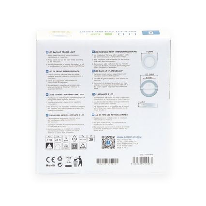 Aigostar - LED-Deckenanbauleuchte LED/6W/230V d 12,3 cm 4000K weiß