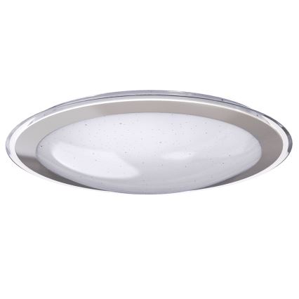 Aigostar - LED Stufenlos dimmbare Deckenleuchte LED/30W/230V 2700-6500K Durchmesser 42,9 cm Chrom + Fernbedienung