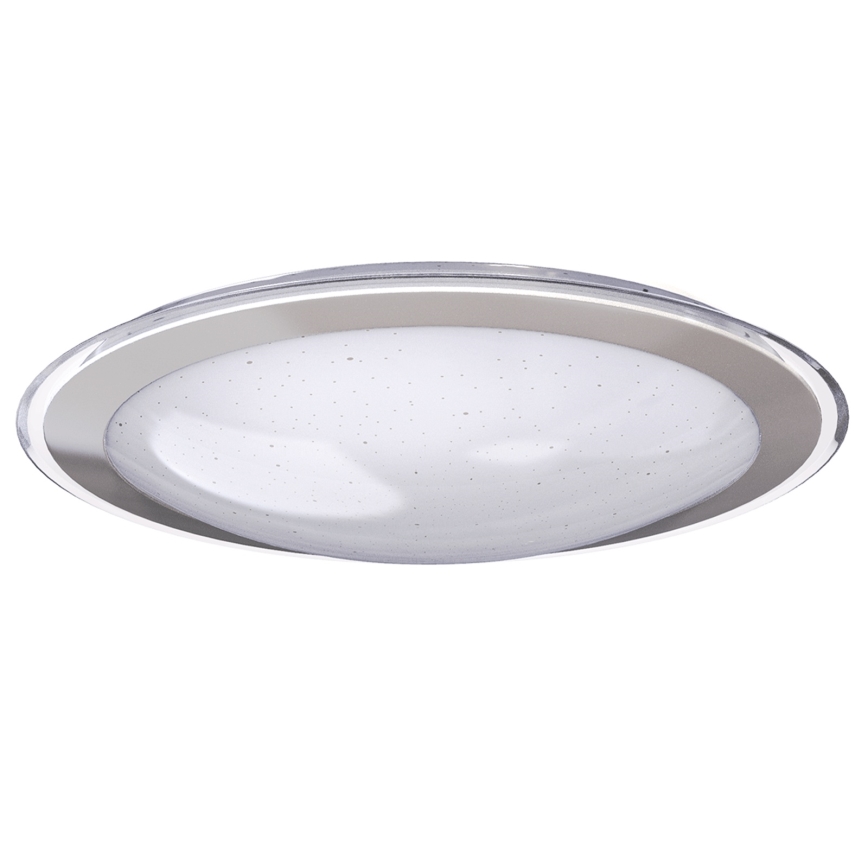 Aigostar - LED Stufenlos dimmbare Deckenleuchte LED/30W/230V 2700-6500K Durchmesser 42,9 cm Chrom + Fernbedienung