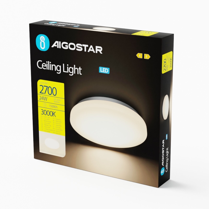 Aigostar - LED-Deckenleuchte LED/24W/230V 3000K