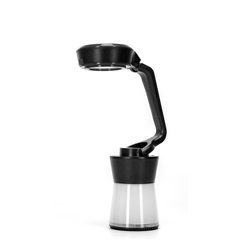 Aigostar - LED dimmbare Campinglampe 3in1 LED/3xAA schwarz