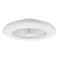 Aigostar - LED dimmbare Deckenleuchte mit Ventilator LED/40W/230V 2700-6500K Ø 48,5 cm Weiß + Fernbedienung