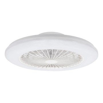 Aigostar - LED dimmbare Deckenleuchte mit Ventilator LED/40W/230V 2700-6500K Ø 48,5 cm Weiß + Fernbedienung