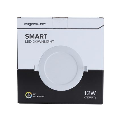 Aigostar - LED Dimmbare Einbauleuchte LED/12W/230V d. 17 cm Wi-Fi