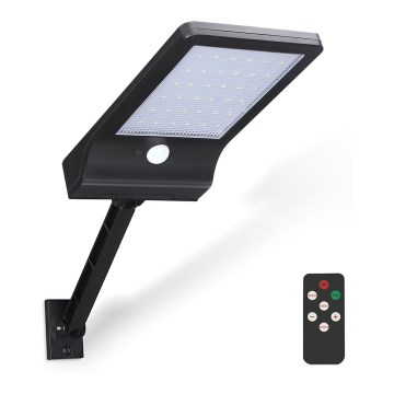 Aigostar - LED dimmbare Solarlampe mit Sensor LED/2,3W/5,5V IP65 1800 mAh + Fernbedienung
