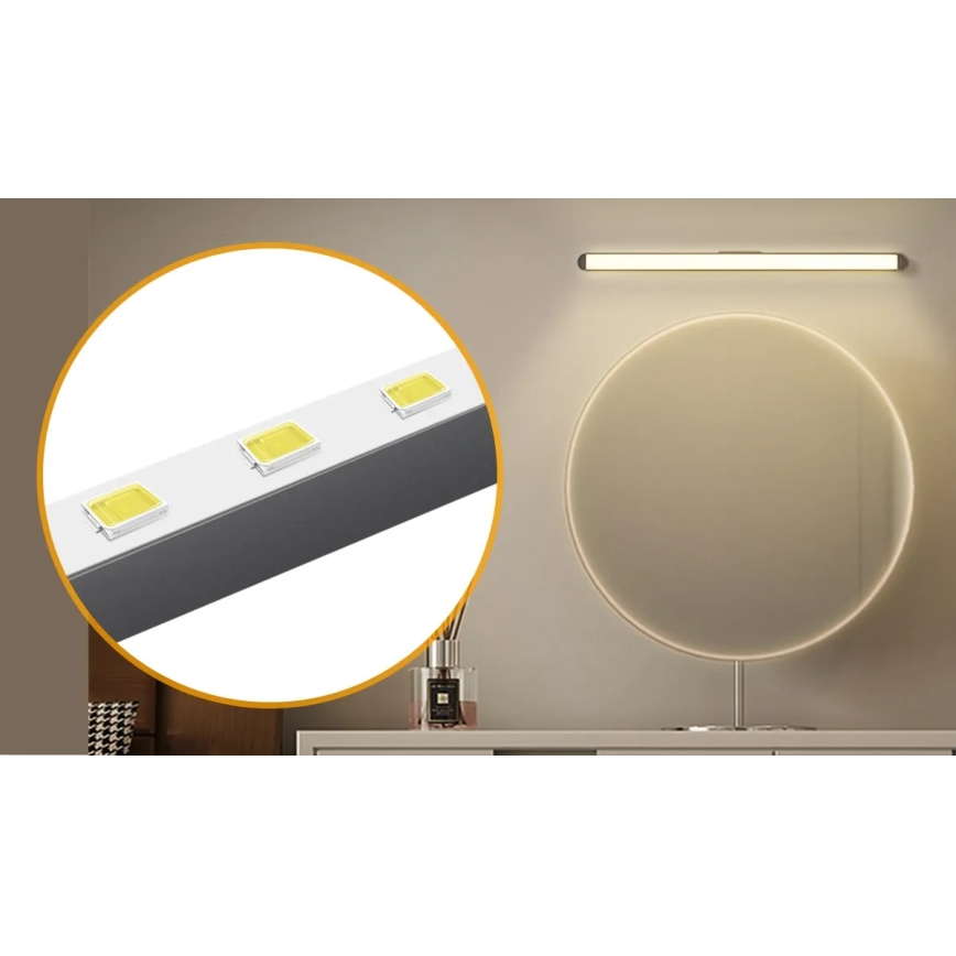 Aigostar - Dimmbare, wiederaufladbare LED-Spiegelleuchte LED/2,9W/5V 2000 mAh