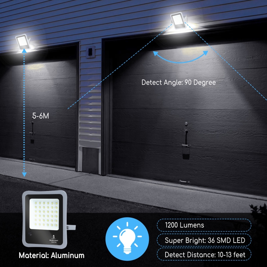 Aigostar - LED dimmbarer Solarstrahler LED/100W/3,2V IP65 10000 mAh + Fernbedienung