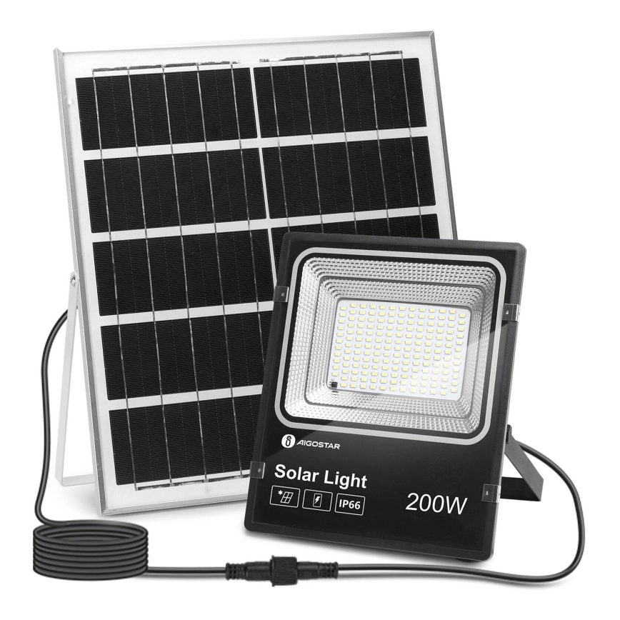 Aigostar - LED Dimmbarer Solarstrahler LED/200W/3,2V IP66 15000 mAh + Fernbedienung