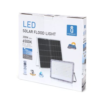 Aigostar - Dimmbarer LED-Solarstrahler LED/200W/3,4V 20000 mAh IP65 + Fernbedienung