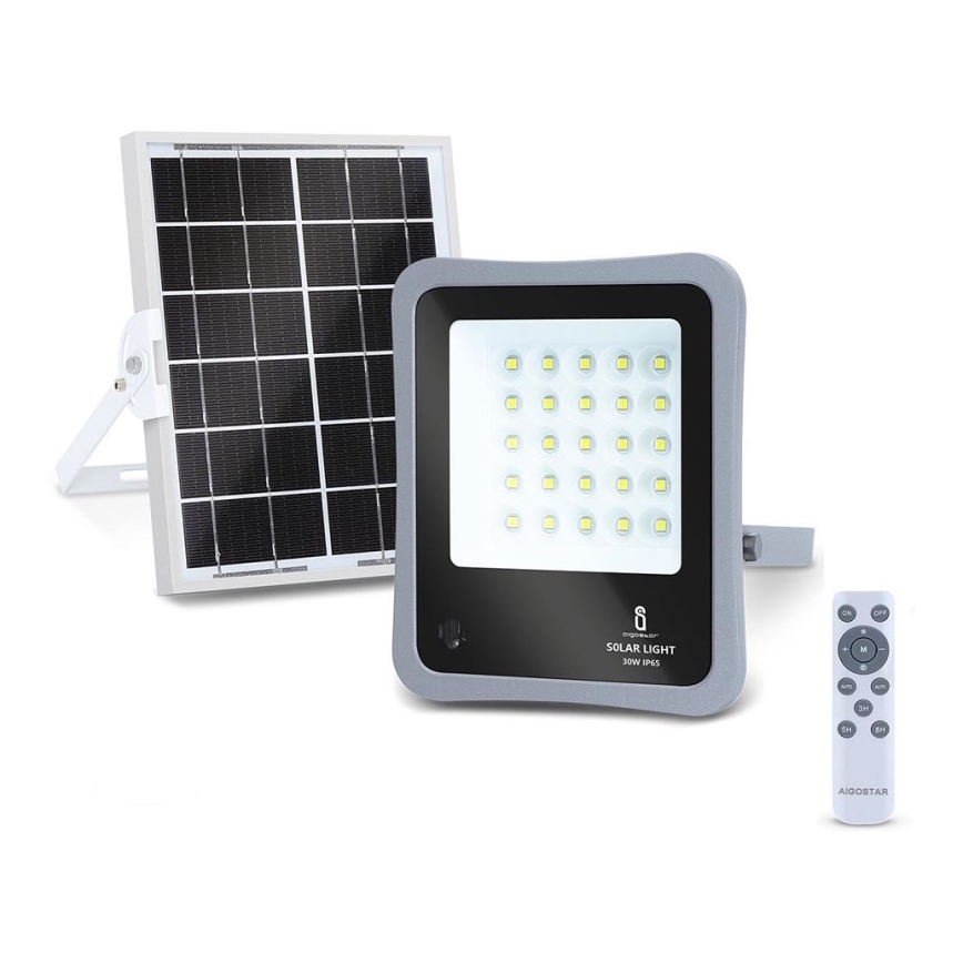 Aigostar - LED Dimmbarer Solarstrahler LED/30W/3,2V 20000 mAh IP67 + FB