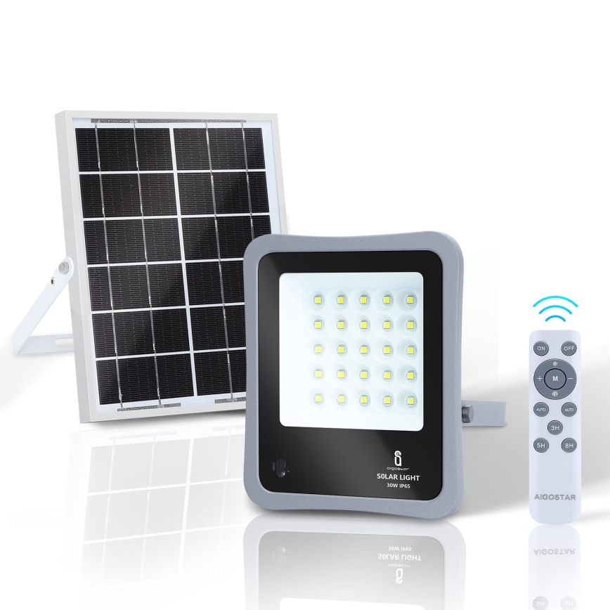 Aigostar - LED Dimmbarer Solarstrahler LED/30W/3,2V 20000 mAh IP67 + FB