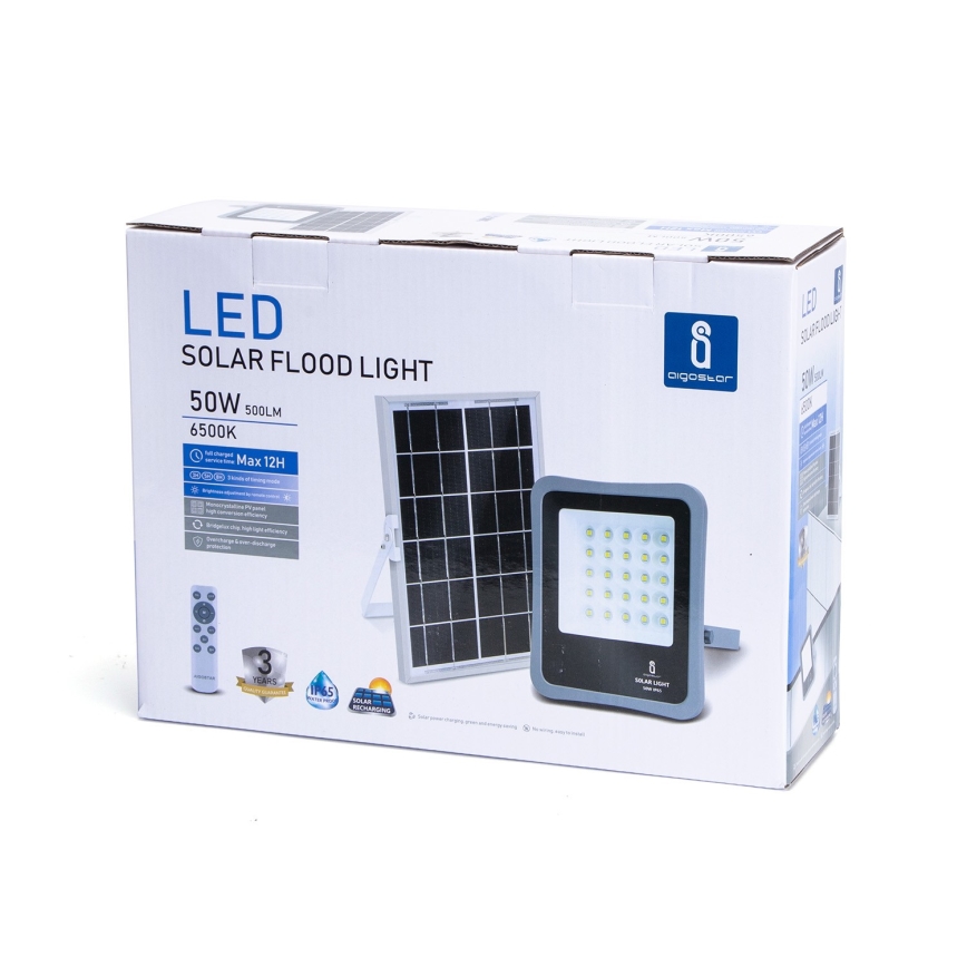 Aigostar - LED dimmbarer Solarstrahler LED/50W/3,2V IP65 6000 mAh + Fernbedienung