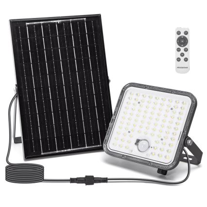 Aigostar - LED Dimmbarer Solarstrahler mit Sensor LED/120W/3,4V 6500K IP66 8000 mAh + Fernbedienung