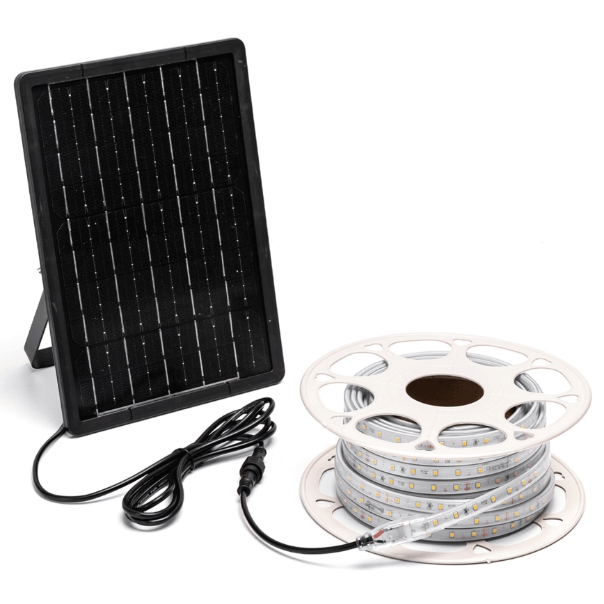 Aigostar - LED Dimmbarer Solarstreifen LED/20W/3,2V 20 m 2700K IP65 + Fernbedienung