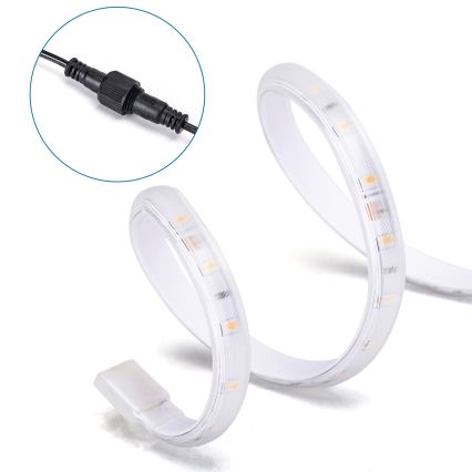 Aigostar - LED Dimmbarer Solarstreifen LED/20W/3,2V 20 m 2700K IP65 + Fernbedienung