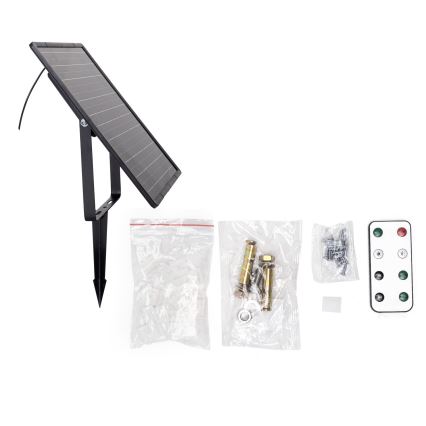 Aigostar - LED Dimmbarer Solarstreifen LED/20W/3,2V 20 m 2700K IP65 + Fernbedienung