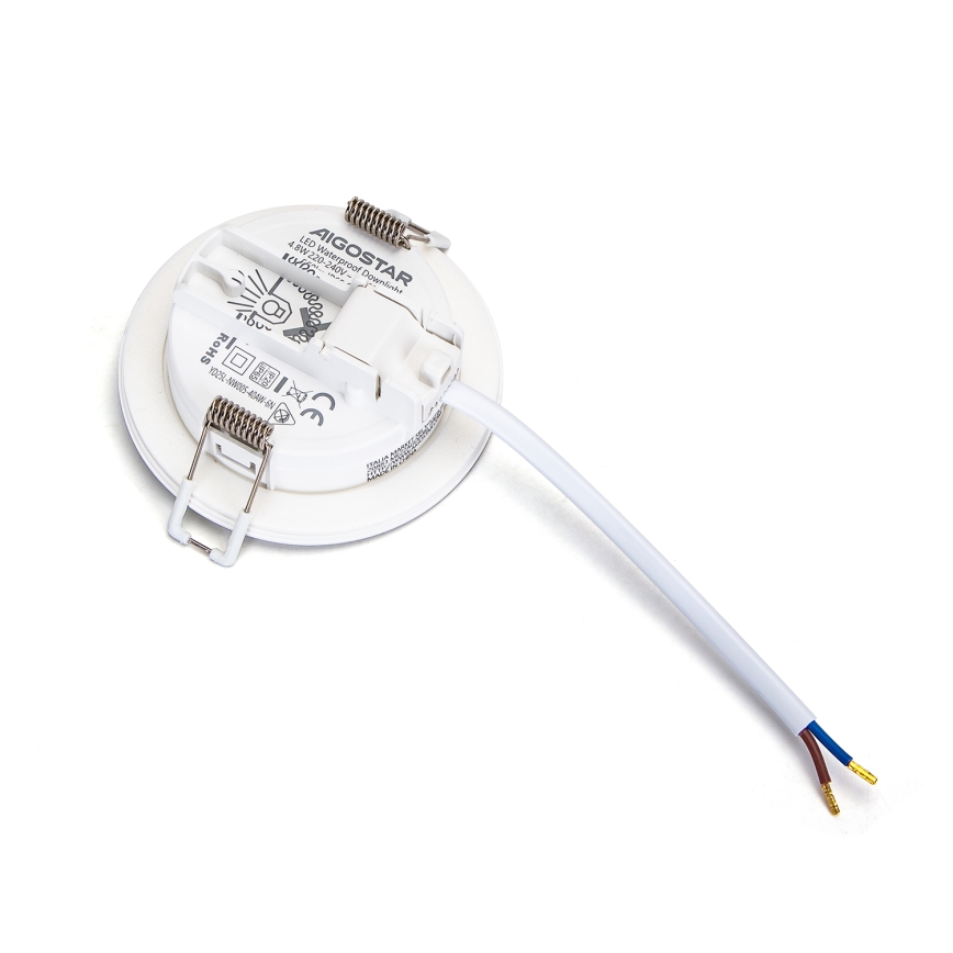 Aigostar - LED-Einbauleuchte für Badezimmer LED/4,8W/230V 3000K weiß IP65