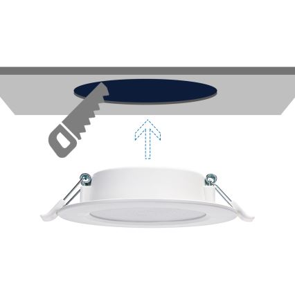 Aigostar - LED-Einbauleuchte LED/6W/230V 3000K d 11,8 cm weiß