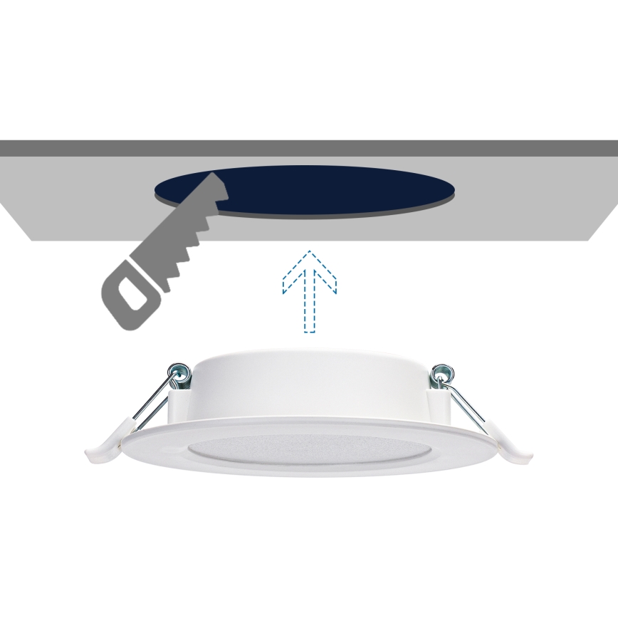 Aigostar - LED-Einbauleuchte LED/6W/230V 3000K d 11,8 cm weiß