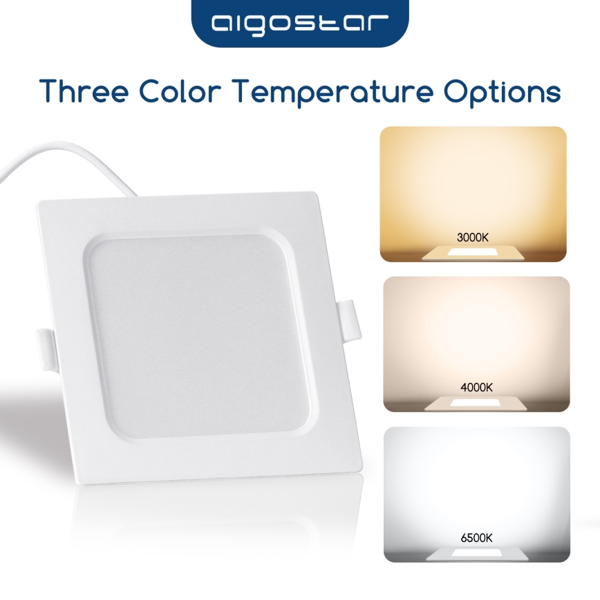 Aigostar - LED Einbauleuchte LED/6W/230V 4000K 12x12 cm weiß