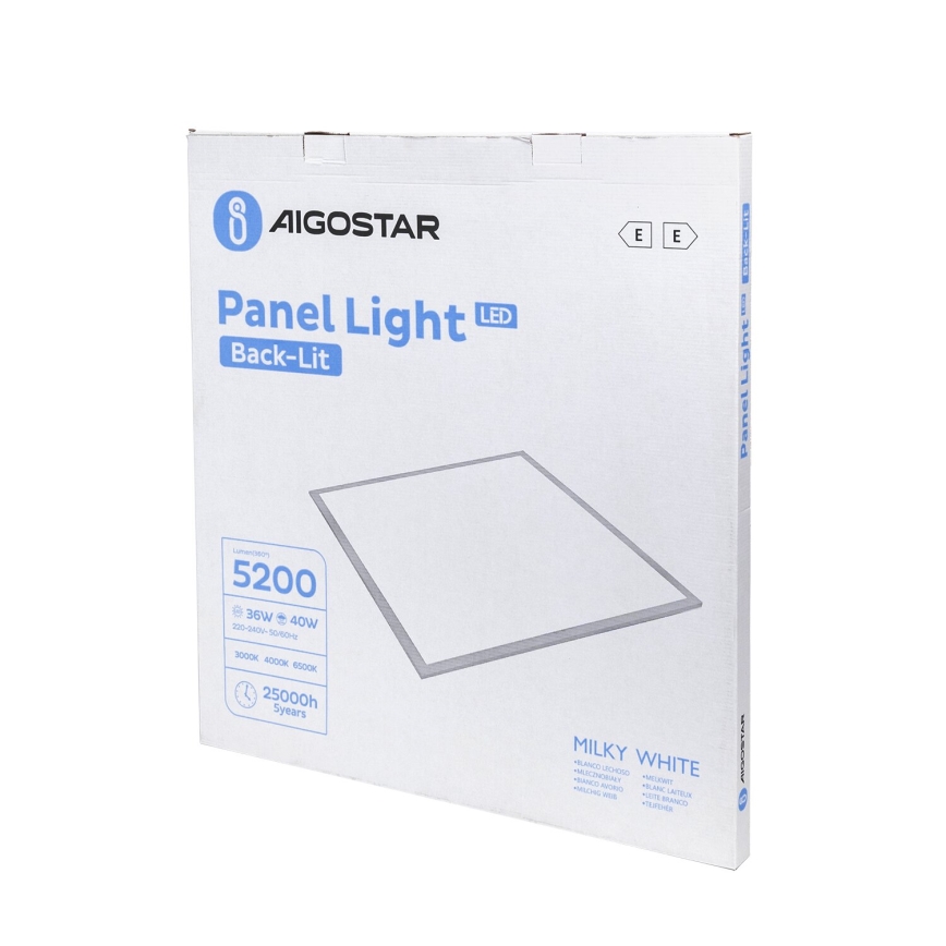 Aigostar - LED-Einbaupanel LED/40W/230V 3000K/4000K/6500K 60x60cm weiß