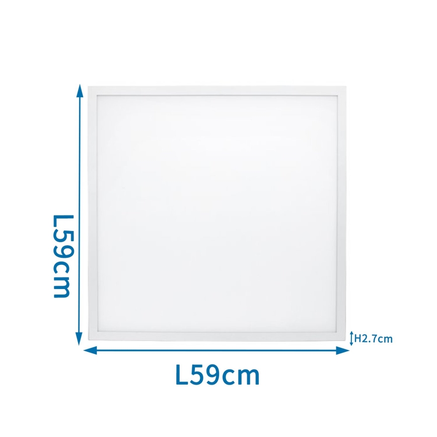 Aigostar - LED-Einbaupanel LED/40W/230V 3000K/4000K/6500K 60x60cm weiß