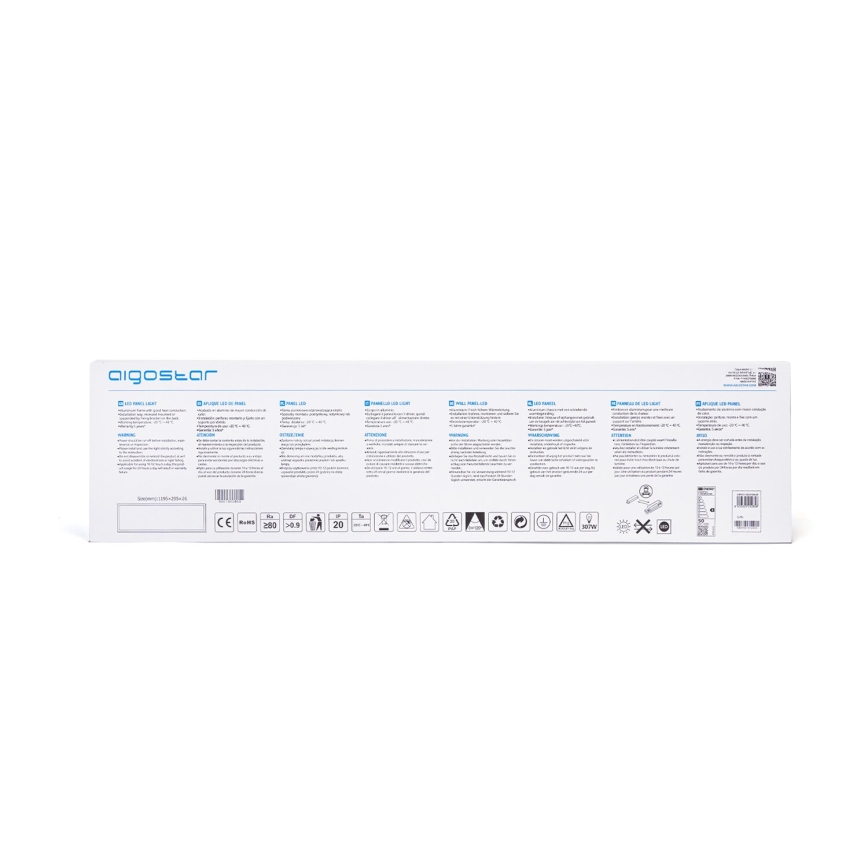Aigostar - LED-Einbaupanel LED/50W/230V 4000K 120x30cm weiß