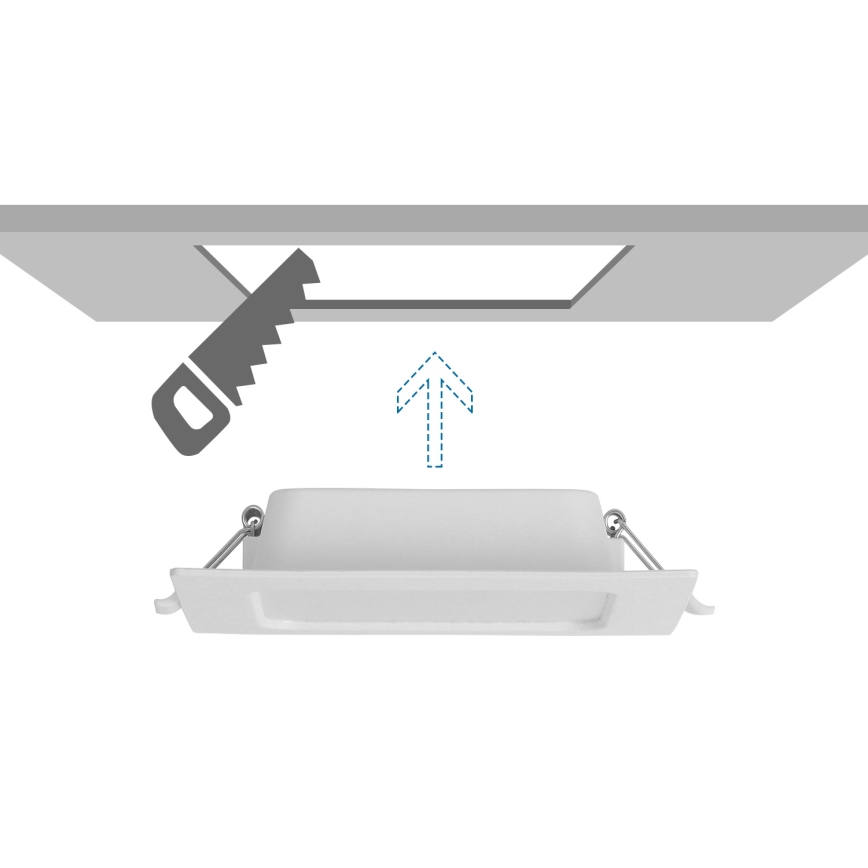 Aigostar - LED Einbaustrahler LED/6W/230V 6500K 12x12 cm Weiß