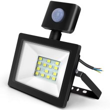 Aigostar - LED-Flutlicht mit Sensor LED/10W/230V 6400K IP65 schwarz