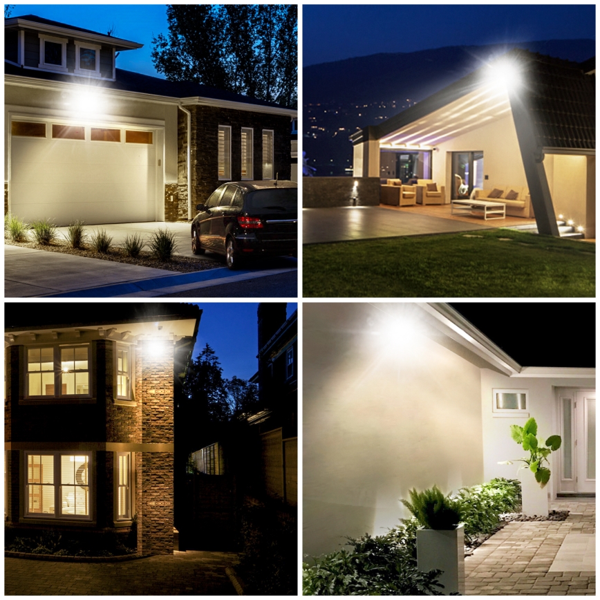 Aigostar - LED-Flutlicht mit Sensor LED/30W/230V 4000K IP65 schwarz