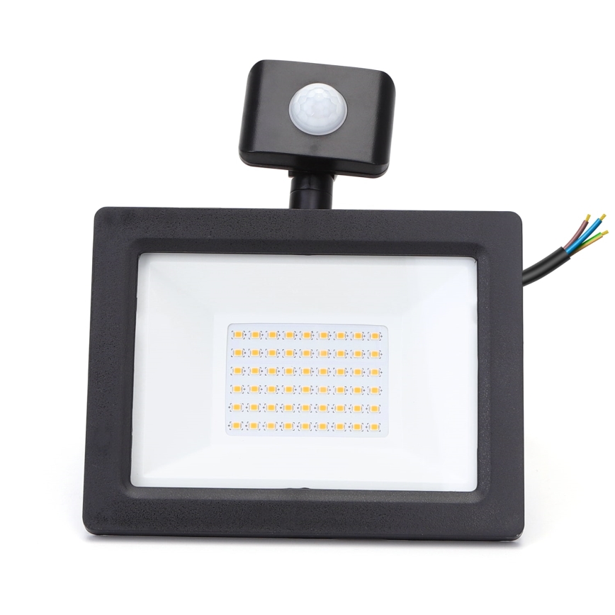 Aigostar - LED-Flutlicht mit Sensor LED/30W/230V 4000K IP65 schwarz