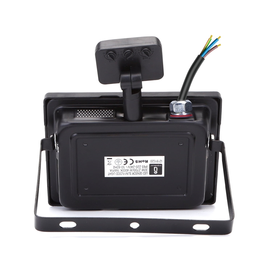 Aigostar - LED-Flutlicht mit Sensor LED/30W/230V 4000K IP65 schwarz