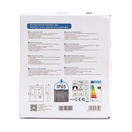 Aigostar - LED-Flutlicht mit Sensor LED/30W/230V 4000K IP65 schwarz