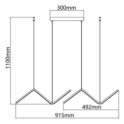 Aigostar - LED-Hängeleuchte LED/23W/230V 2700K