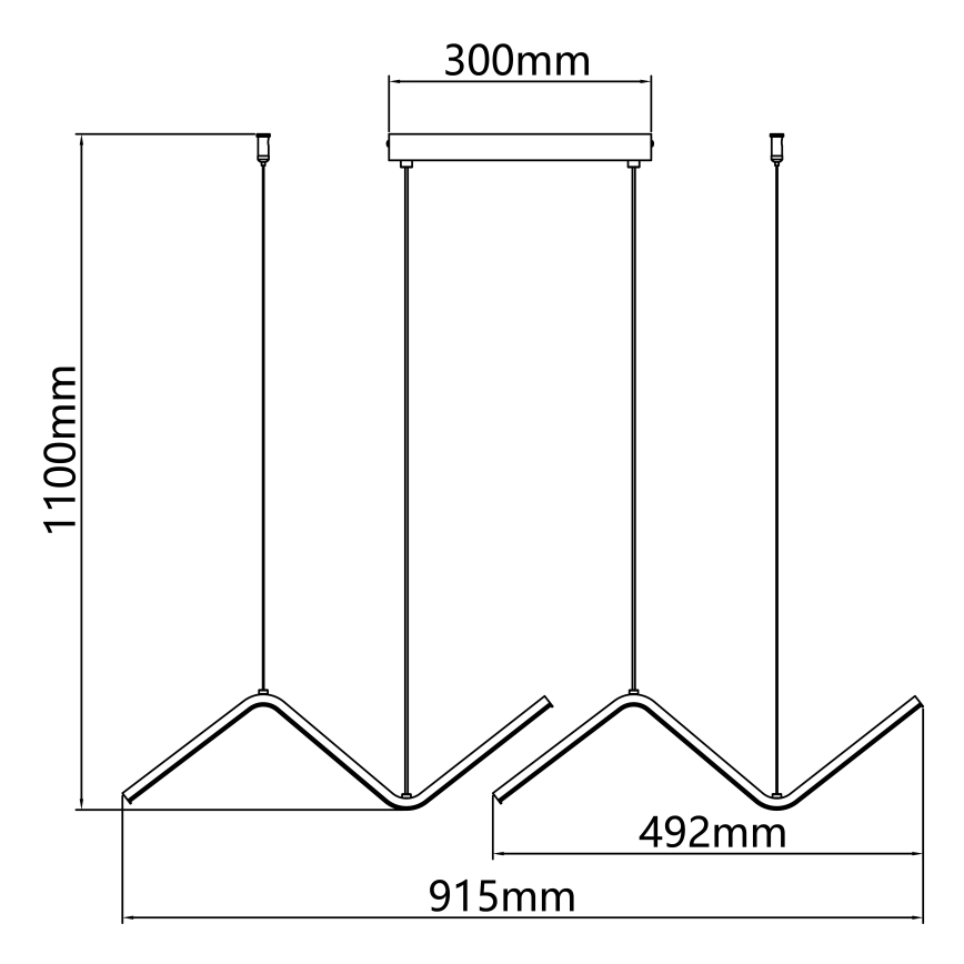 Aigostar - LED-Hängeleuchte LED/23W/230V 2700K