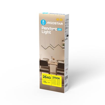Aigostar - LED-Hängeleuchte LED/23W/230V 2700K