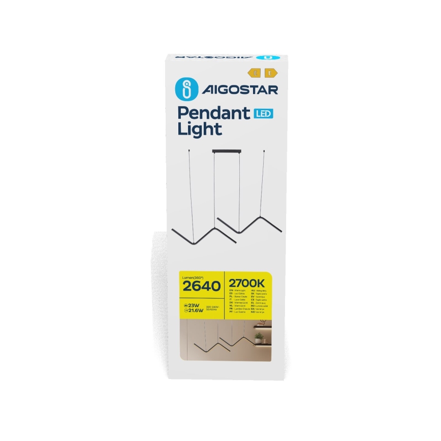 Aigostar - LED-Hängeleuchte LED/23W/230V 2700K