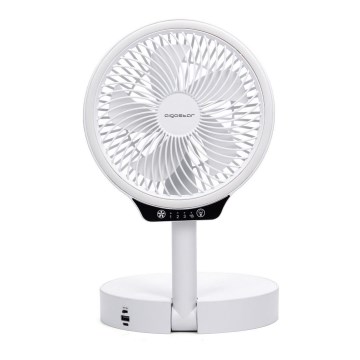 Aigostar - LED kabelloser faltbarer Ventilator mit USB-Anschluss 6,5W/5V 8000 mAh