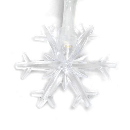 Aigostar - LED-Lichterkette 10xLED/3xAA 1,5m warmweiß Schneeflocken