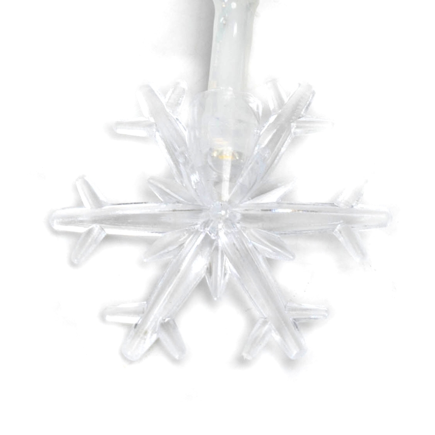 Aigostar - LED-Lichterkette 10xLED/3xAA 1,5m warmweiß Schneeflocken