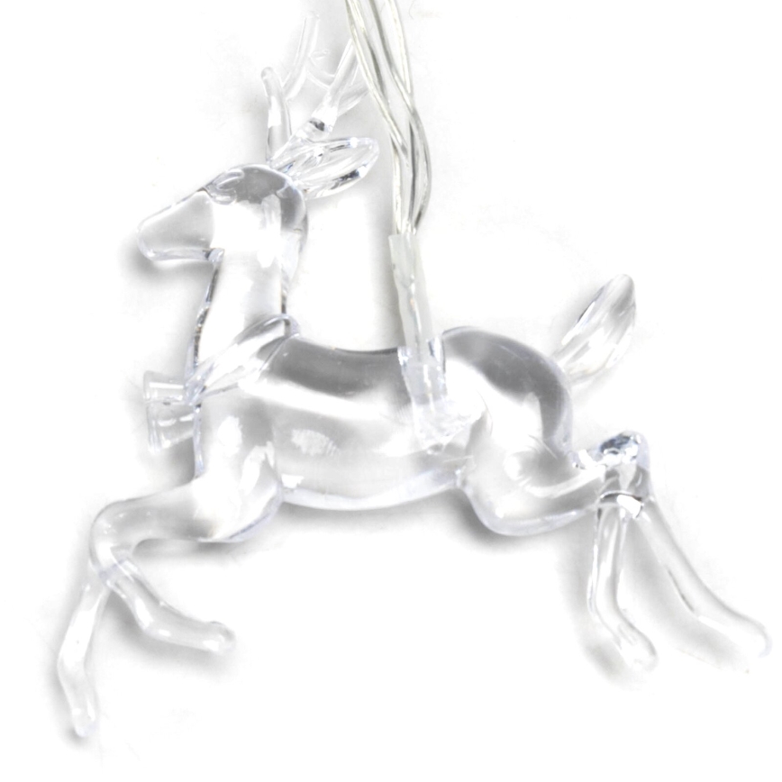 Aigostar - LED-Lichterkette, 20 LEDs, 3×AA, 3,3 m, Rentiere