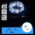 Aigostar - LED-Lichterkette 20xLED/3xAA 2,3m kaltweiß